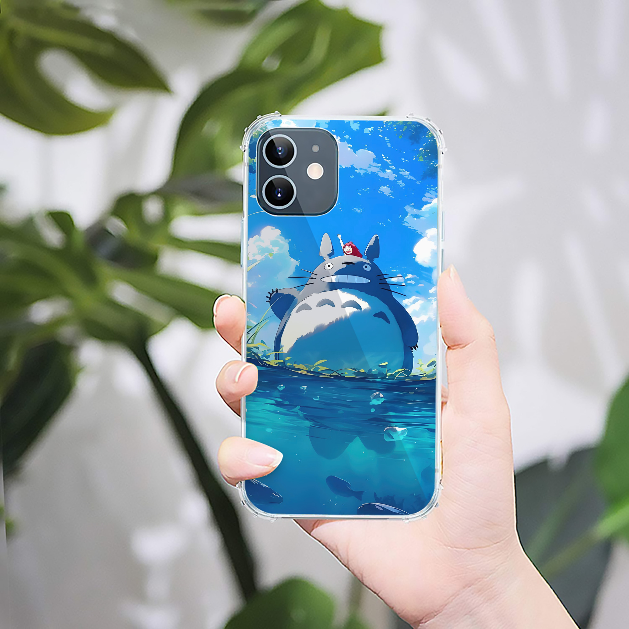 （画像用） となりのトトロ 草壁メイ 草壁サツキ My Neighbor Totoro Satsuki Kusakabe Mei Kusakabe 【iPhone 12シリーズ対応】透明スマホケース（クリアソフトケース）